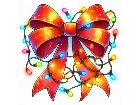 3D-Rendered Decorative Bow with Vibrant