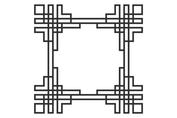 Art Deco Frame: Decorative Retro Black L for Modern Design