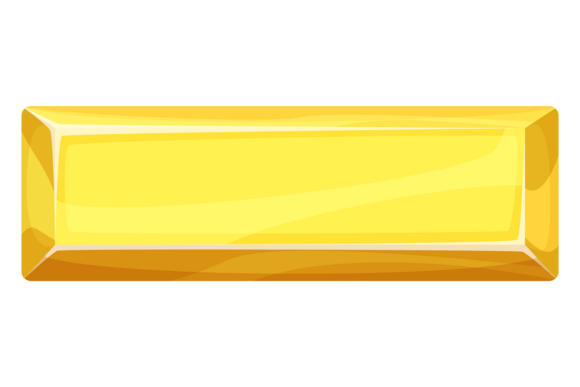 Bright Yellow Cartoon Button. Decorative