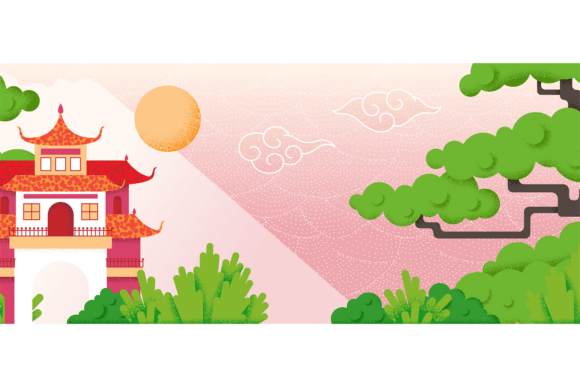 Chinese Banner Background. Decorative As: A Timeless Element in Design