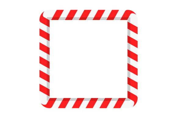 Christmas Decorative Candy Cane Frame