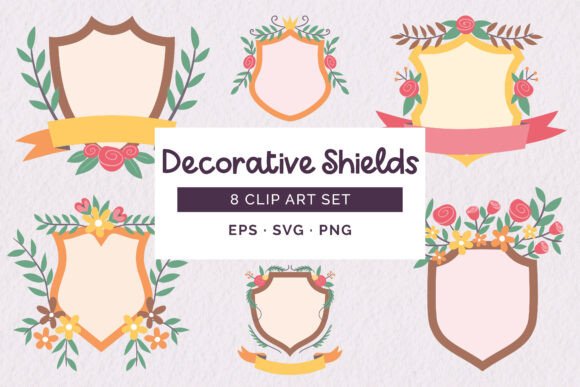 Colorful Floral Decorative Shields: A Versatile Addition to Your Creative Projects