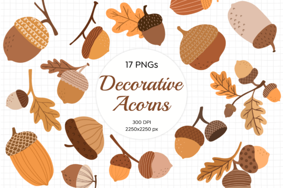 Decorative Acorns Clipart: A Creative Resource for Crafters and Designers