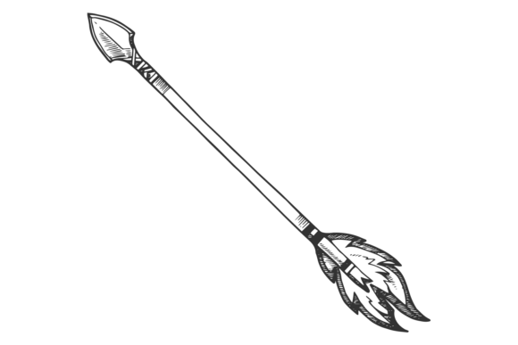 Decorative Arrow in Native American Style