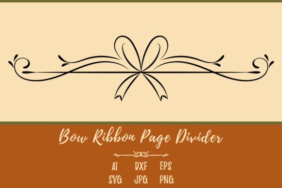 Decorative Bow Ribbon Page Divider