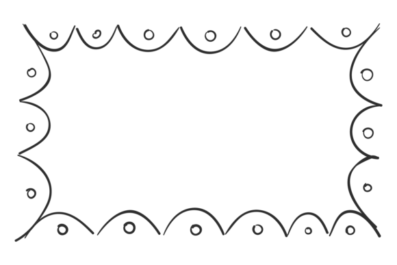 Decorative Doodle Frame: Hand Drawn Photo Border