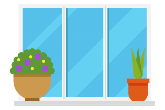 Decorative Flowerpots on White Window Sills: A Design Evaluation