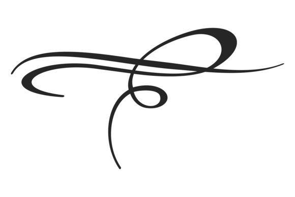 Decorative Ink Stroke. Calligraphic Brush