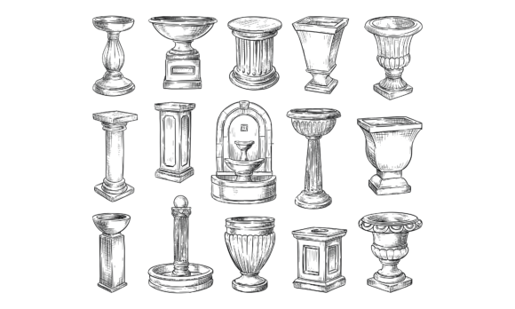 Decorative Pillars Plinths Handdrawn: A Unique Touch for Modern Spaces