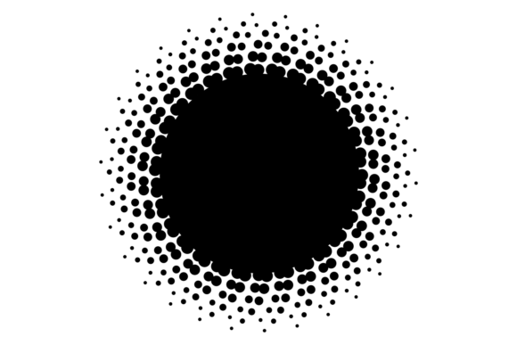 Dot Radial Pattern. Decorative Motion Bl