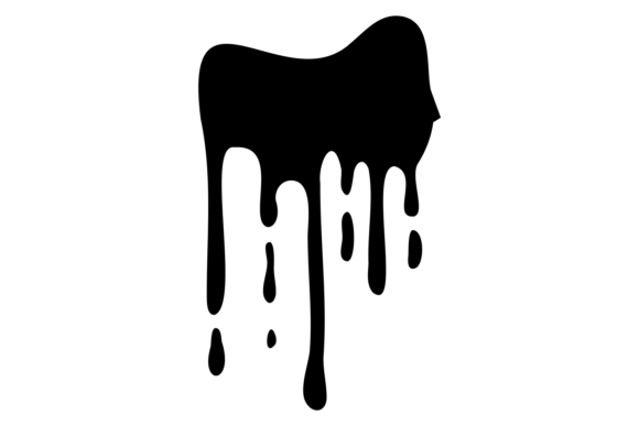 Dripping Black Paint: Decorative Grunge