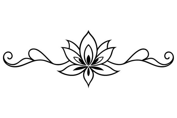 Elevate Your Designs with a Stunning Flower Decorative Border Silhouette