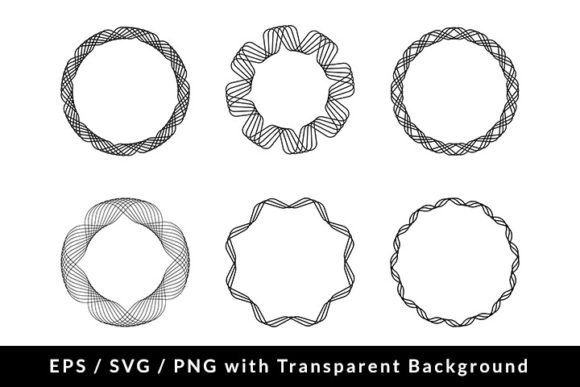 Geometric Circle Decorative Pattern Set