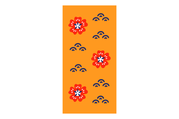 Japanese Floral Pattern. Decorative Flow