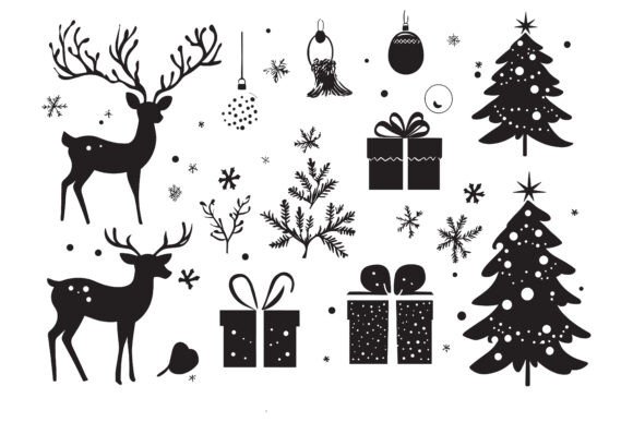 Maximizing Business Growth with Christmas Elements Vector Decorative
