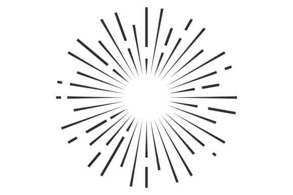 Radial Sunburst Decorative Retro Icon