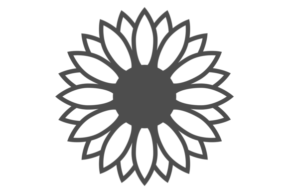 Summer Flower Black Icon. Decorative Pla