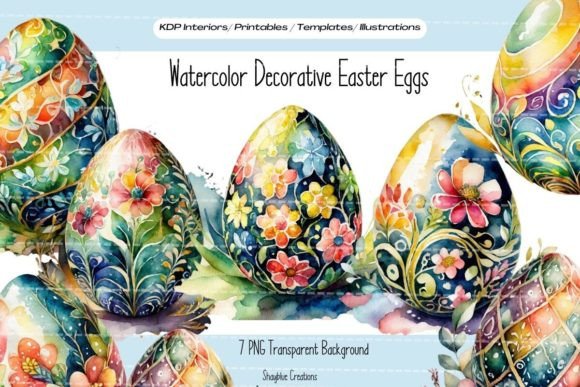 Watercolor Decorative Easter Eggs: A Whimsical Addition to Your Creative Projects